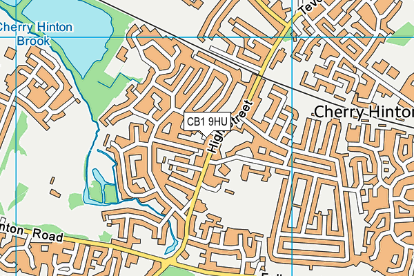 CB1 9HU map - OS VectorMap District (Ordnance Survey)