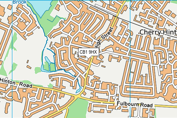 CB1 9HX map - OS VectorMap District (Ordnance Survey)
