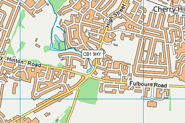 CB1 9HY map - OS VectorMap District (Ordnance Survey)