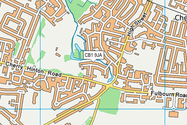 CB1 9JA map - OS VectorMap District (Ordnance Survey)