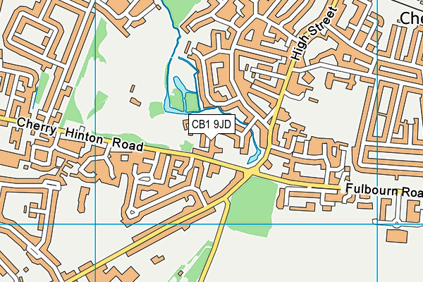 CB1 9JD map - OS VectorMap District (Ordnance Survey)