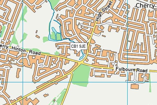 CB1 9JE map - OS VectorMap District (Ordnance Survey)