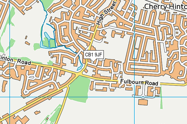 CB1 9JF map - OS VectorMap District (Ordnance Survey)