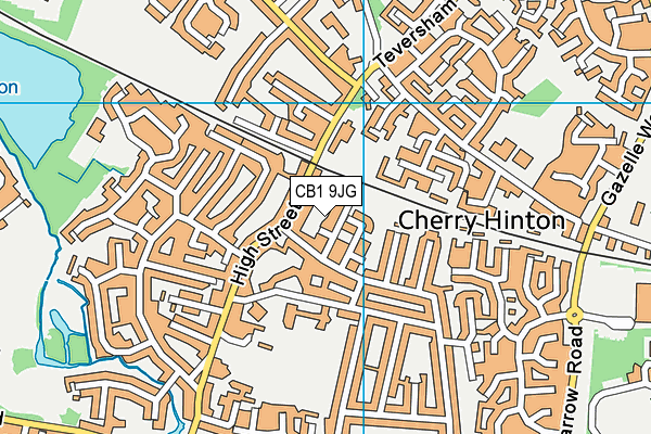 CB1 9JG map - OS VectorMap District (Ordnance Survey)