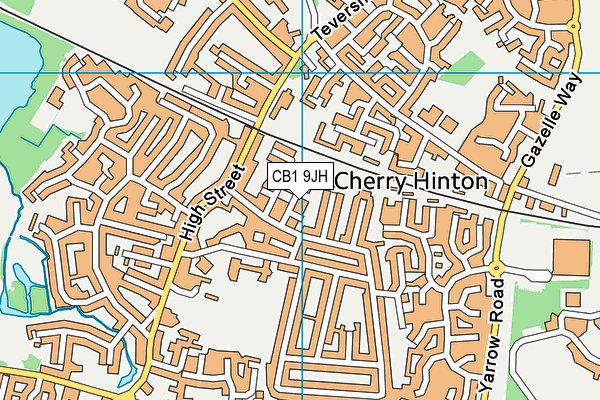 CB1 9JH map - OS VectorMap District (Ordnance Survey)