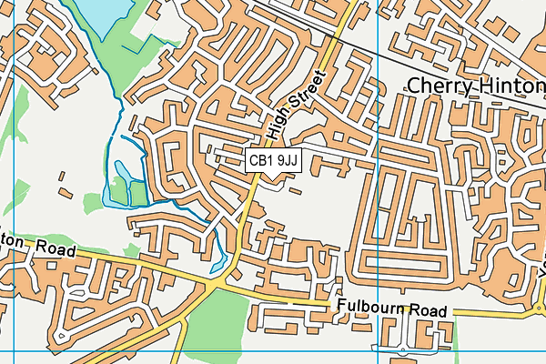 Cherry Hinton Recreation Ground map (CB1 9JJ) - OS VectorMap District (Ordnance Survey)