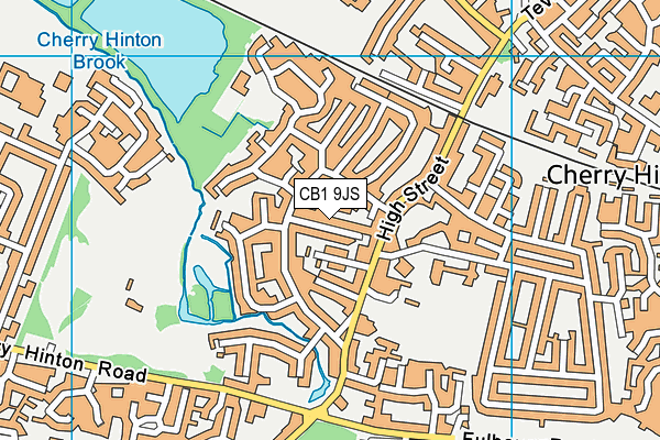 CB1 9JS map - OS VectorMap District (Ordnance Survey)