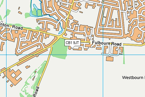 CB1 9JT map - OS VectorMap District (Ordnance Survey)