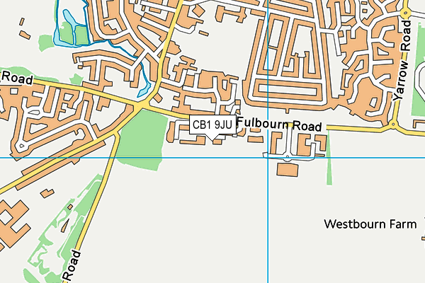 CB1 9JU map - OS VectorMap District (Ordnance Survey)
