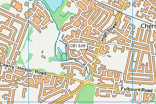 CB1 9JW map - OS VectorMap District (Ordnance Survey)