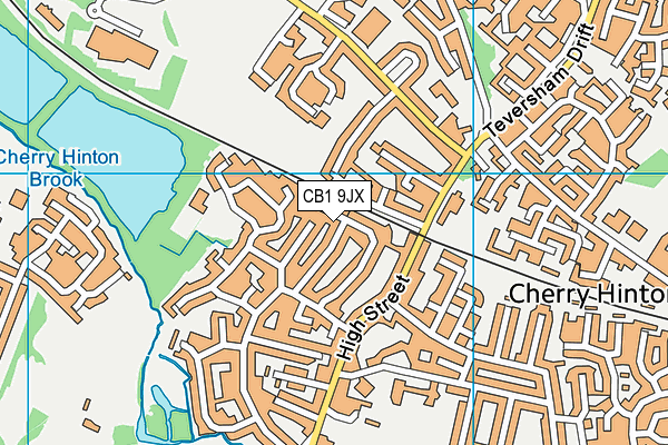 CB1 9JX map - OS VectorMap District (Ordnance Survey)