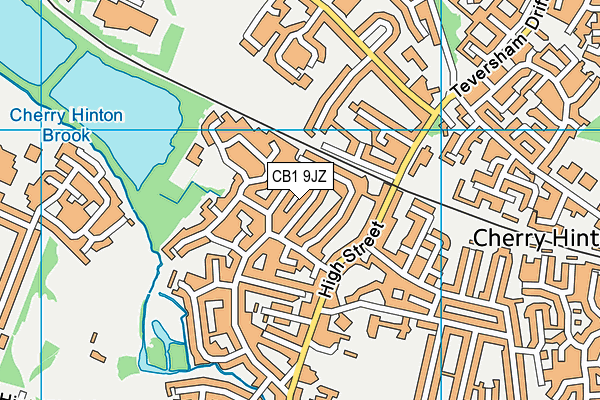 CB1 9JZ map - OS VectorMap District (Ordnance Survey)