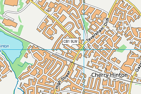 CB1 9LW map - OS VectorMap District (Ordnance Survey)