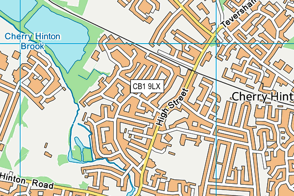 CB1 9LX map - OS VectorMap District (Ordnance Survey)