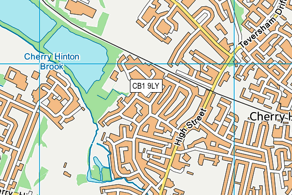 CB1 9LY map - OS VectorMap District (Ordnance Survey)