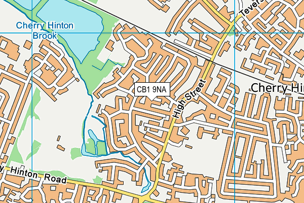 CB1 9NA map - OS VectorMap District (Ordnance Survey)