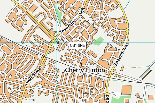 CB1 9NE map - OS VectorMap District (Ordnance Survey)