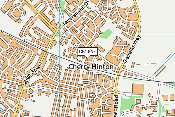 CB1 9NF map - OS VectorMap District (Ordnance Survey)