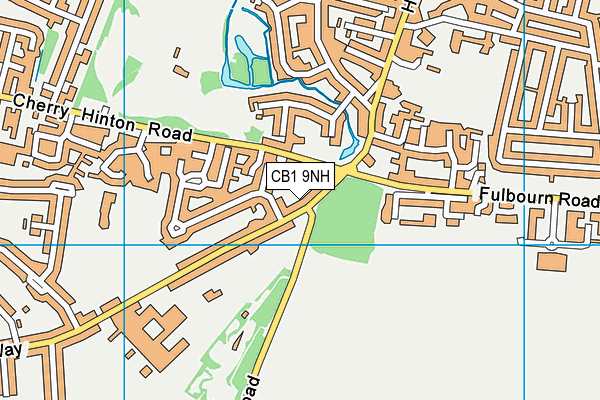 CB1 9NH map - OS VectorMap District (Ordnance Survey)