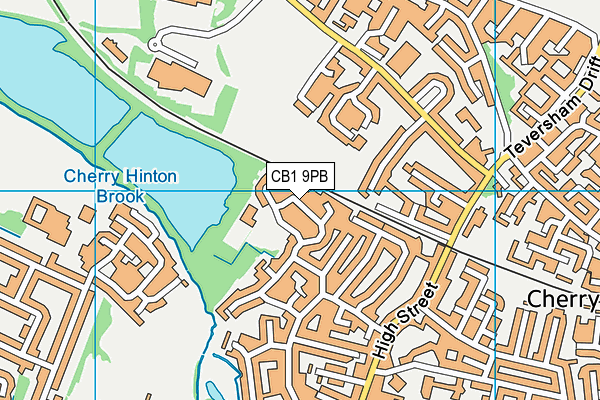 CB1 9PB map - OS VectorMap District (Ordnance Survey)