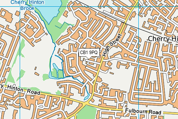 CB1 9PQ map - OS VectorMap District (Ordnance Survey)