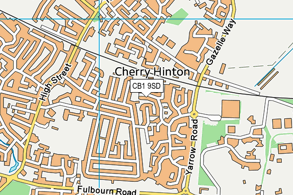 CB1 9SD map - OS VectorMap District (Ordnance Survey)