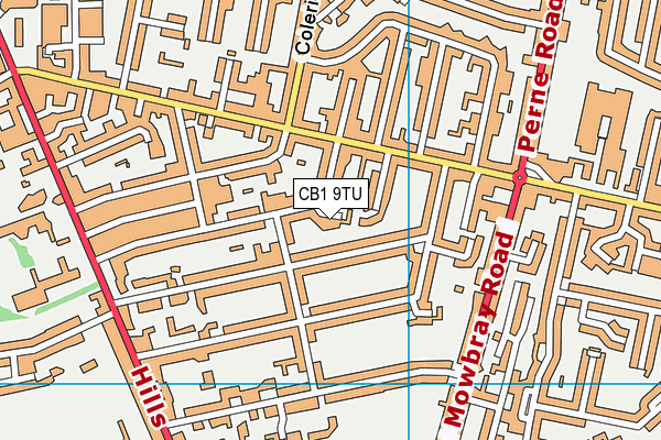 CB1 9TU map - OS VectorMap District (Ordnance Survey)
