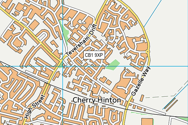 CB1 9XP map - OS VectorMap District (Ordnance Survey)