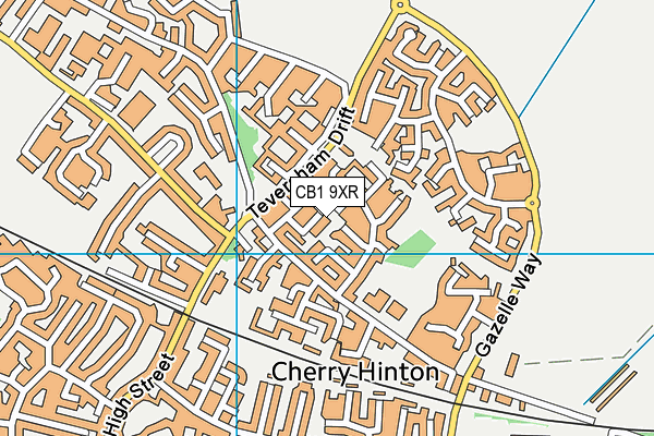 CB1 9XR map - OS VectorMap District (Ordnance Survey)