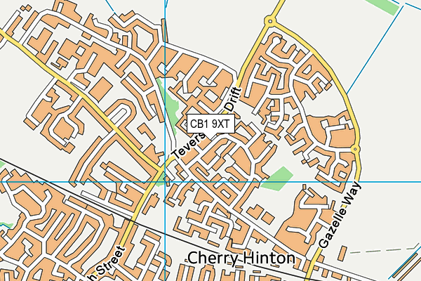 CB1 9XT map - OS VectorMap District (Ordnance Survey)