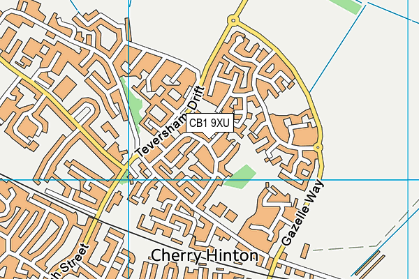 CB1 9XU map - OS VectorMap District (Ordnance Survey)