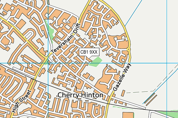 CB1 9XX map - OS VectorMap District (Ordnance Survey)