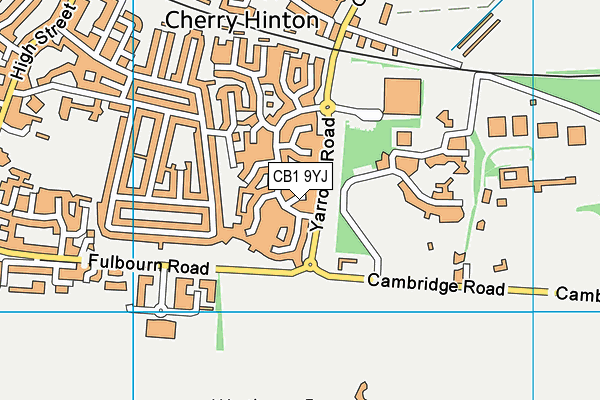 CB1 9YJ map - OS VectorMap District (Ordnance Survey)