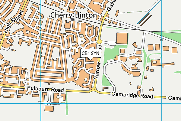 CB1 9YN map - OS VectorMap District (Ordnance Survey)