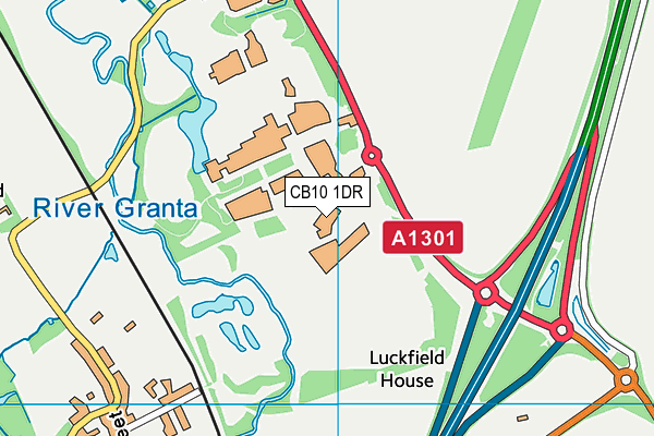 CB10 1DR map - OS VectorMap District (Ordnance Survey)