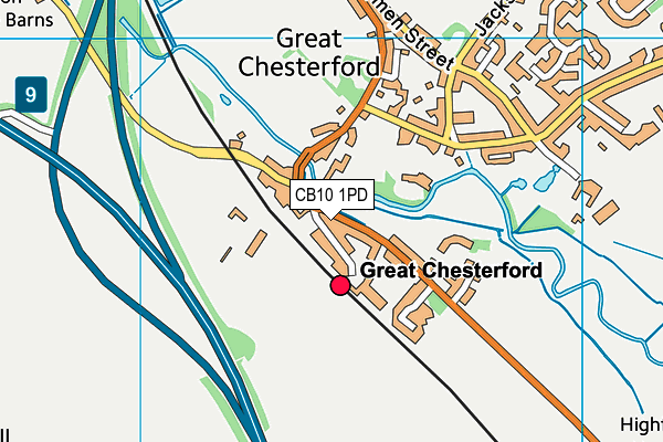 CB10 1PD map - OS VectorMap District (Ordnance Survey)