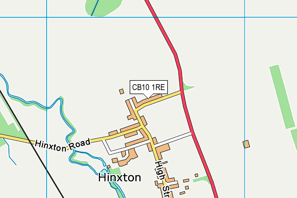 CB10 1RE map - OS VectorMap District (Ordnance Survey)