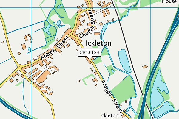 Ickleton Village Hall Ground map (CB10 1SH) - OS VectorMap District (Ordnance Survey)