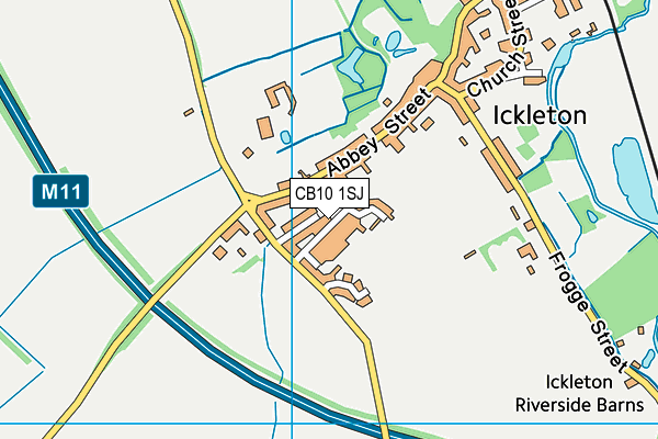 CB10 1SJ map - OS VectorMap District (Ordnance Survey)