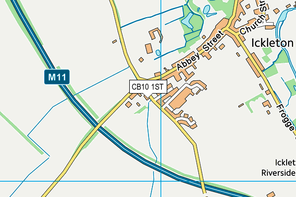 CB10 1ST map - OS VectorMap District (Ordnance Survey)