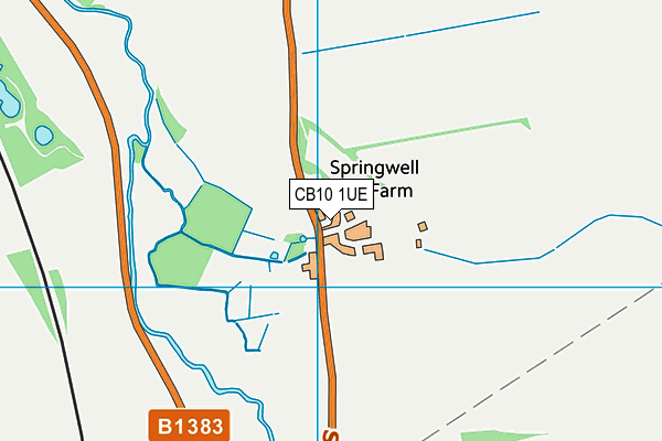 CB10 1UE map - OS VectorMap District (Ordnance Survey)