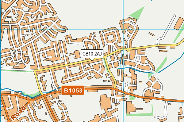 CB10 2AJ map - OS VectorMap District (Ordnance Survey)