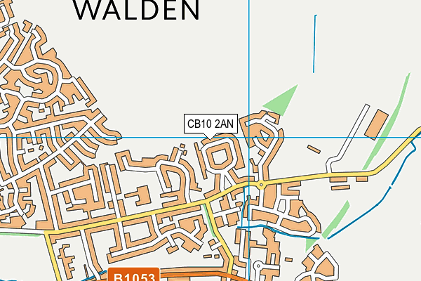 CB10 2AN map - OS VectorMap District (Ordnance Survey)