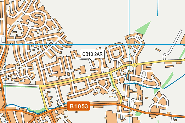 CB10 2AR map - OS VectorMap District (Ordnance Survey)