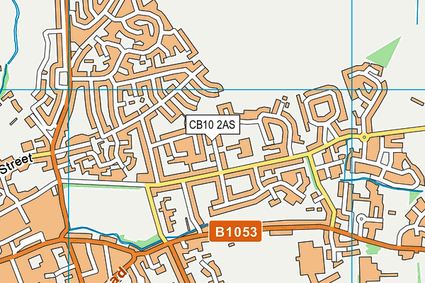CB10 2AS map - OS VectorMap District (Ordnance Survey)