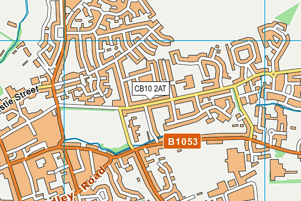 CB10 2AT map - OS VectorMap District (Ordnance Survey)