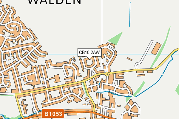 CB10 2AW map - OS VectorMap District (Ordnance Survey)