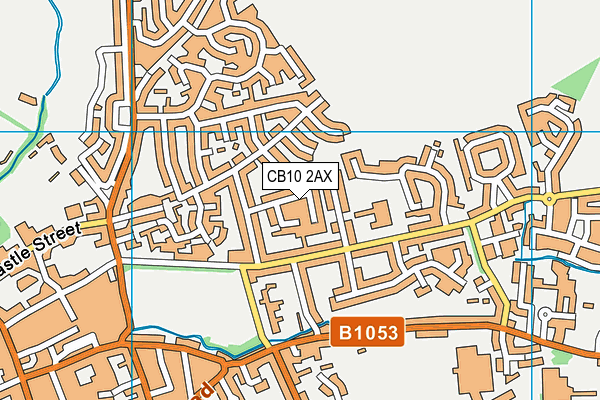 CB10 2AX map - OS VectorMap District (Ordnance Survey)