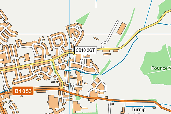 CB10 2GT map - OS VectorMap District (Ordnance Survey)