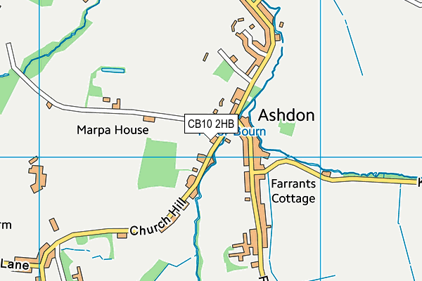 Ashdon Primary School map (CB10 2HB) - OS VectorMap District (Ordnance Survey)